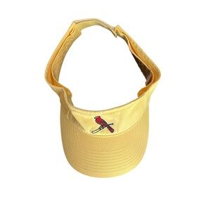 Vintage St Louis STL Cardinals MLB Visor Cap Yellow Adjustable‎ Embroidery